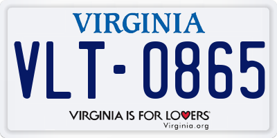 VA license plate VLT0865