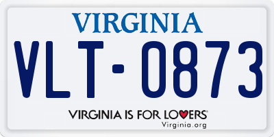 VA license plate VLT0873