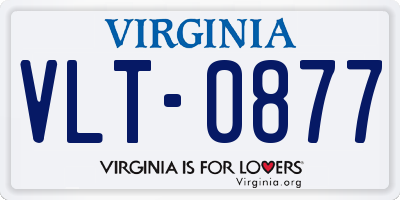VA license plate VLT0877
