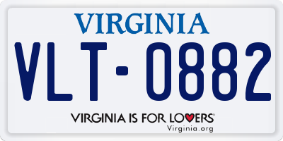 VA license plate VLT0882