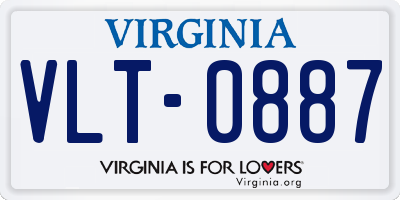 VA license plate VLT0887