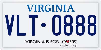 VA license plate VLT0888