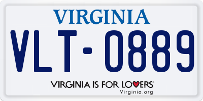 VA license plate VLT0889