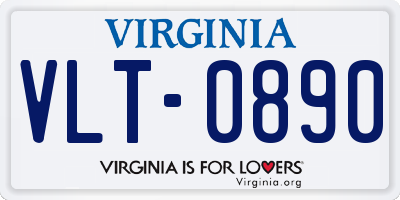 VA license plate VLT0890