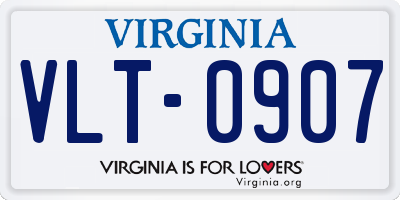 VA license plate VLT0907