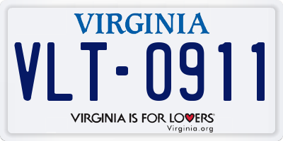 VA license plate VLT0911