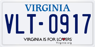VA license plate VLT0917
