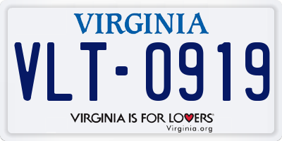 VA license plate VLT0919