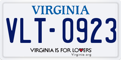 VA license plate VLT0923
