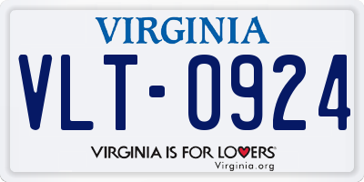 VA license plate VLT0924