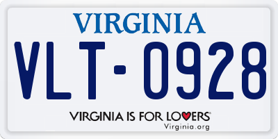 VA license plate VLT0928