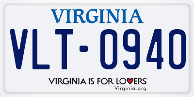 VA license plate VLT0940
