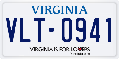 VA license plate VLT0941