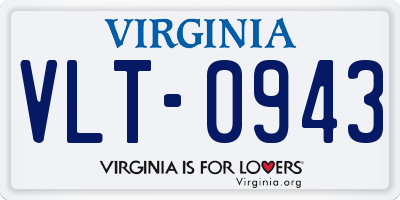 VA license plate VLT0943