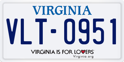 VA license plate VLT0951