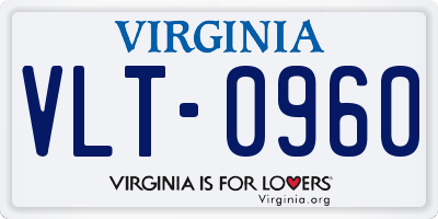 VA license plate VLT0960