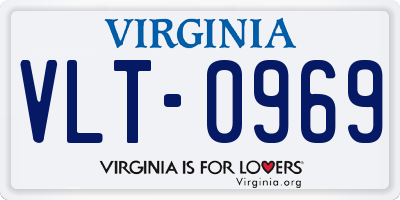 VA license plate VLT0969
