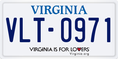 VA license plate VLT0971