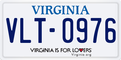 VA license plate VLT0976