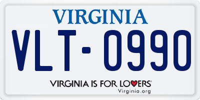 VA license plate VLT0990