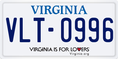 VA license plate VLT0996