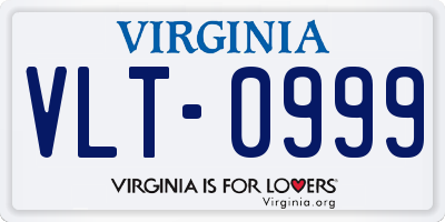 VA license plate VLT0999