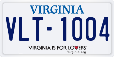 VA license plate VLT1004
