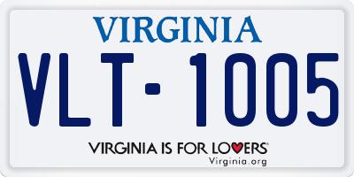 VA license plate VLT1005