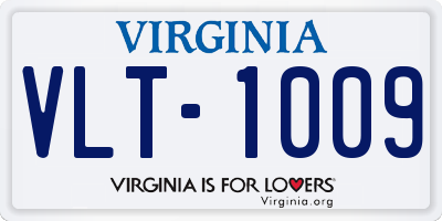 VA license plate VLT1009