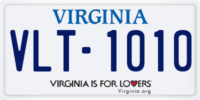 VA license plate VLT1010
