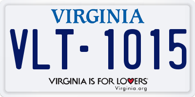VA license plate VLT1015