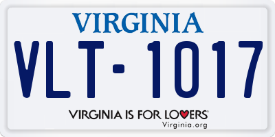 VA license plate VLT1017