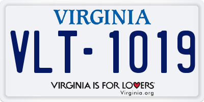VA license plate VLT1019