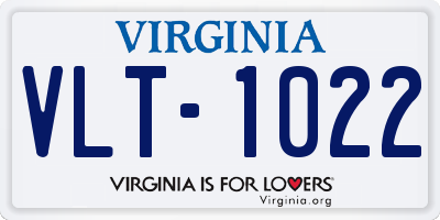 VA license plate VLT1022
