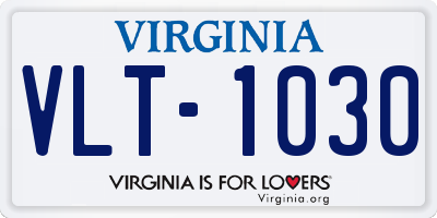 VA license plate VLT1030