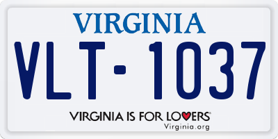 VA license plate VLT1037