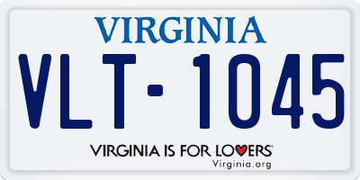 VA license plate VLT1045