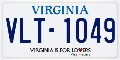VA license plate VLT1049