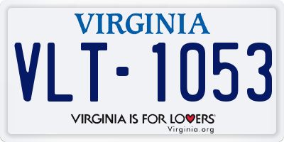 VA license plate VLT1053