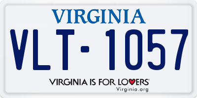 VA license plate VLT1057