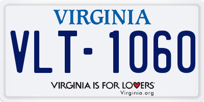 VA license plate VLT1060