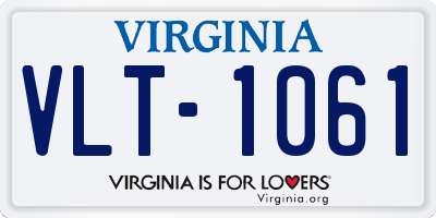 VA license plate VLT1061