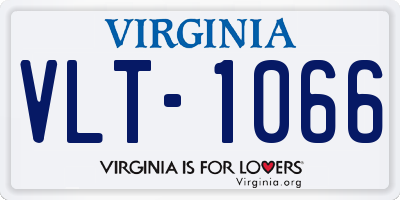 VA license plate VLT1066
