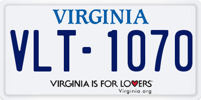 VA license plate VLT1070