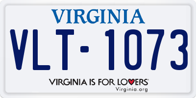 VA license plate VLT1073
