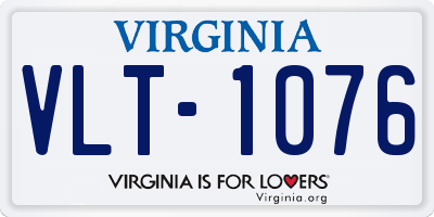 VA license plate VLT1076
