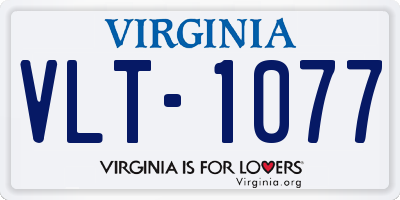 VA license plate VLT1077