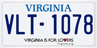 VA license plate VLT1078