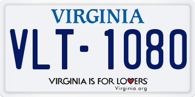 VA license plate VLT1080