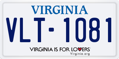 VA license plate VLT1081